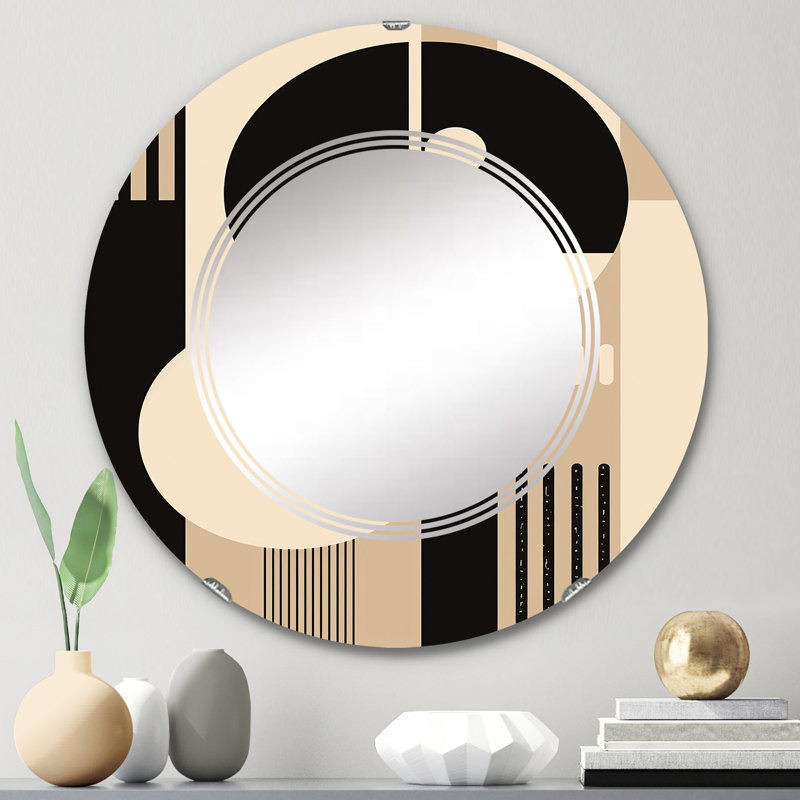 Callemia - Miroir mural moderne rond, 24 po x 24 po