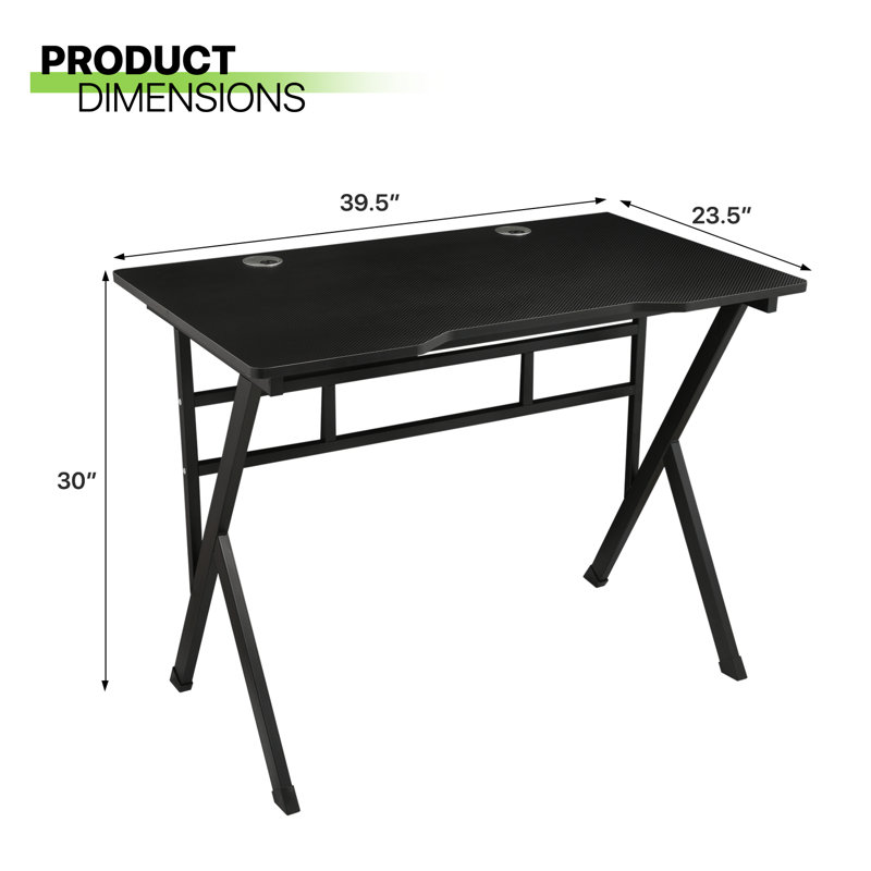 Modern Computer Desk, Free Standing Laptop Table Gaming Table Workstation for Home Office Study Room
