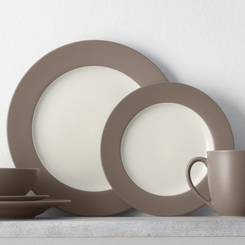 Noritake Colorwave Rim 4-Piece Place Setting, Service for 1, Clay