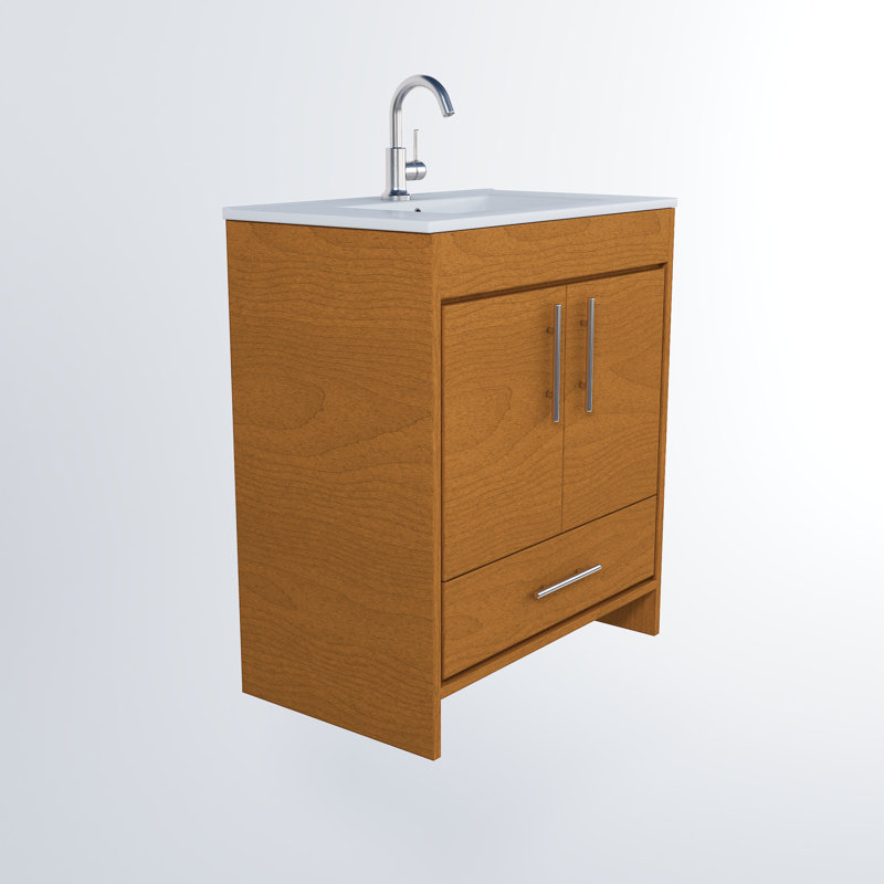 Ensemble de meuble-lavabo simple 30 po Sallisaw, Érable miel