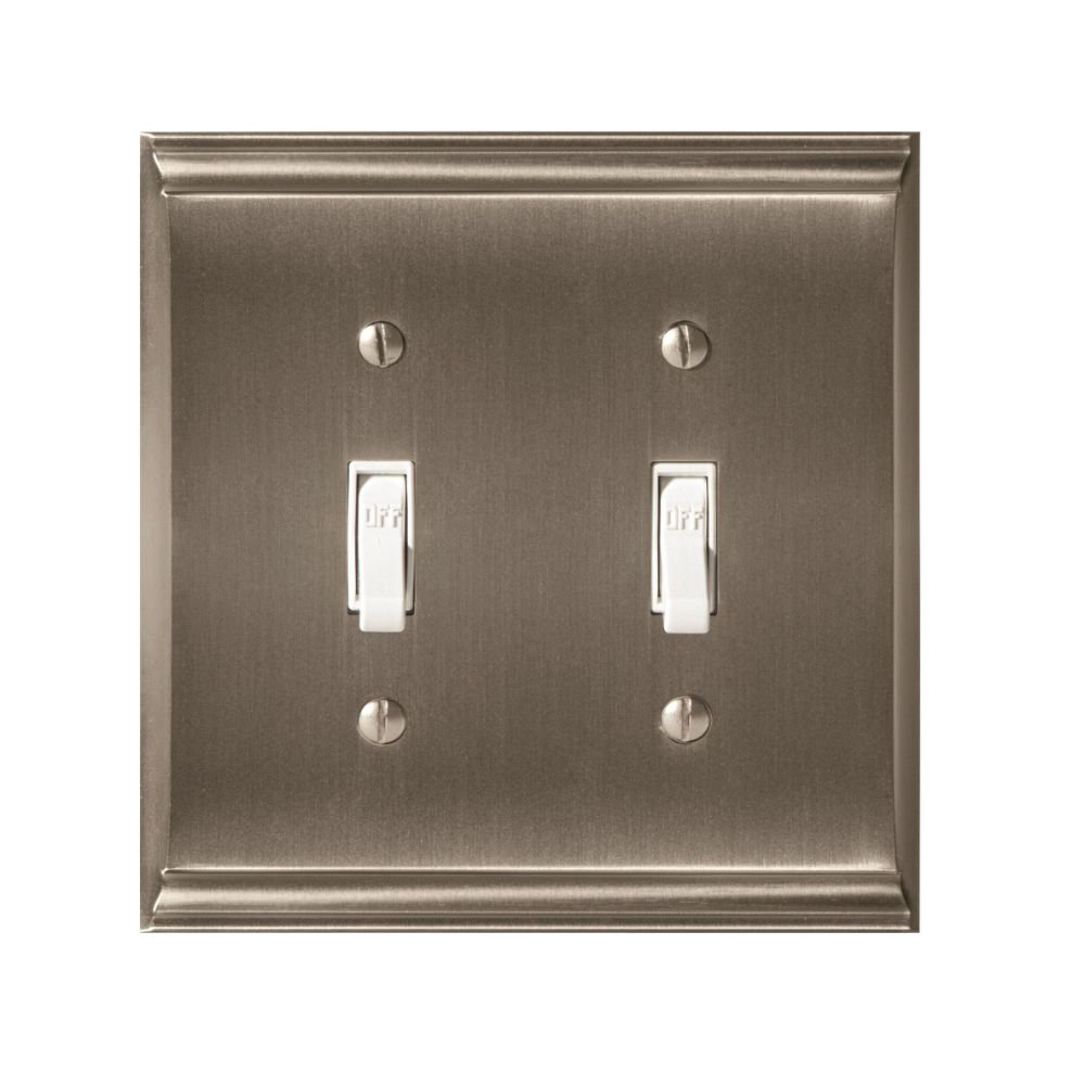 Candler 2-Gang Toggle Light Switch Wall Plate Amerock 
