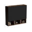 Armoire d'appoint flottante noire et noyer