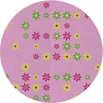 Tapis rose à motif floral Dibble