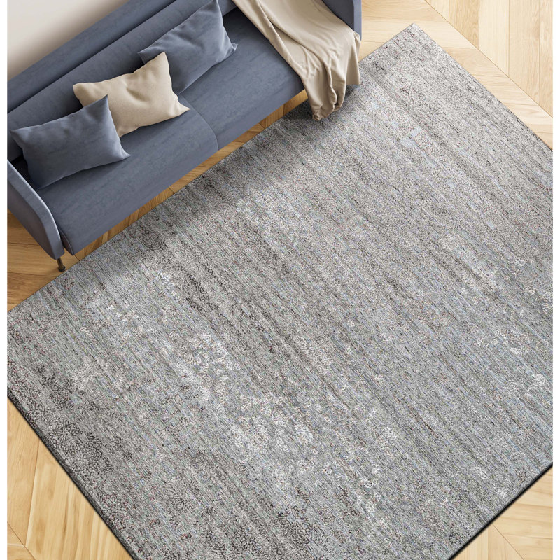Hand Woven Wool Area Rug, Rectangle 2' x 3'