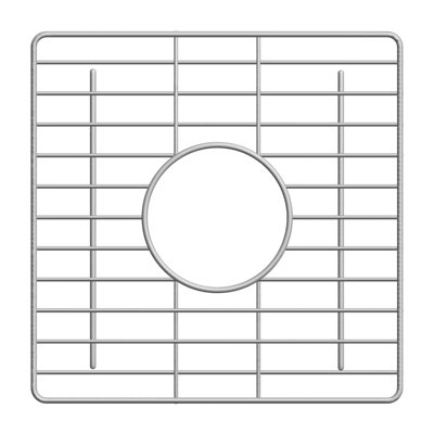 12" Square Bottom Grid in Champagne Bronze PVD