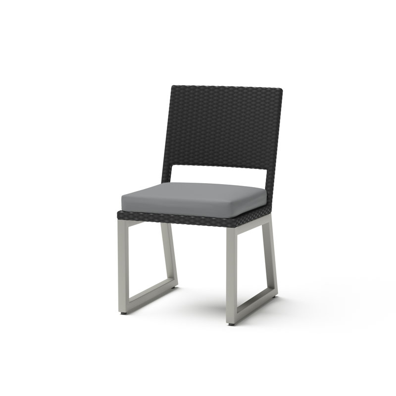 8 Piece Sunbrella Outdoor Patio Dining Chairs - Navy, Brown, Gray