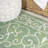 Debbe Vintage Filigree Textured Weave Green/Ivory Indoor/Outdoor Rug-2073316849