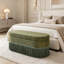 Repose-pieds ovale rembourré avec rangement, repose-pieds multifonctionnel et rangement caché-1504947000