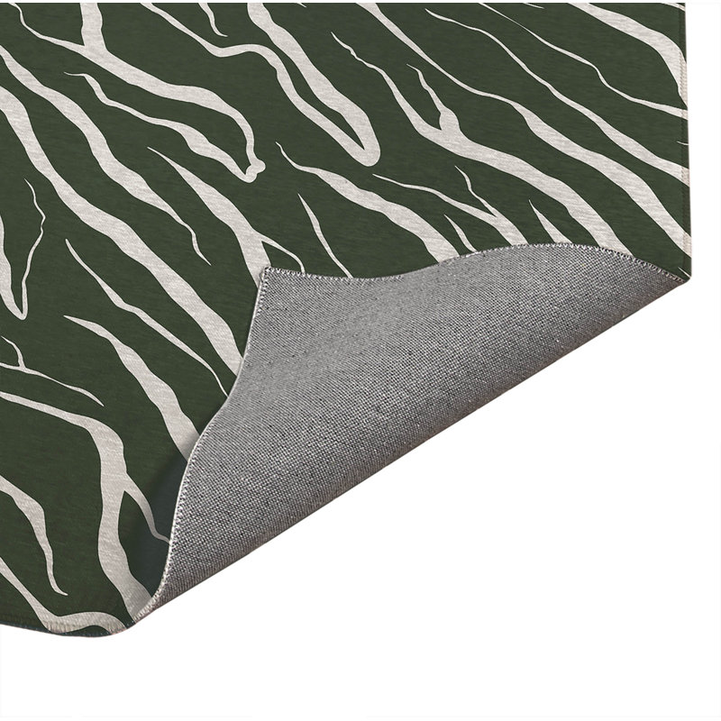 Tapis de bureau Lush Cracks, L 6 pi x L 4 pi, Chimichurri