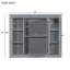 Armoire de rangement murale 35 po x 28 po avec miroir, 6 tablettes, design moderne et élégant pour une organisation améliorée de la salle de bain-1431475743