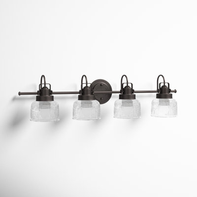 Rosser 4 Light Transparent Dimmable Vanity Light