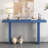 Uniquely Designed Oak Veneer Console Table-1393201516