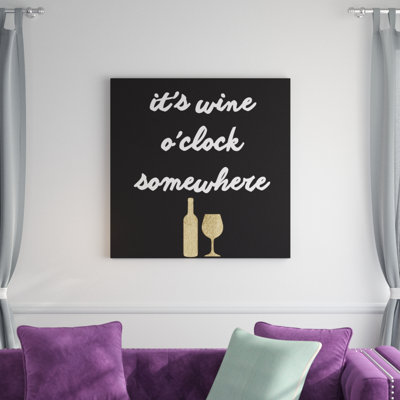 Wine Sentiment IV by Anna Hambly - Wrapped Canvas Print