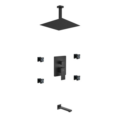 Système de douche complet à inverseur avec soupape d’ébauche Aqua Piazza