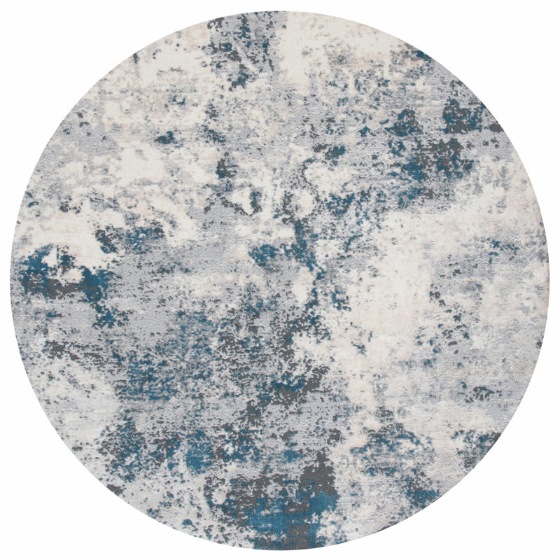 Lagoon Performance Abstract Rug, Round 6'7"
