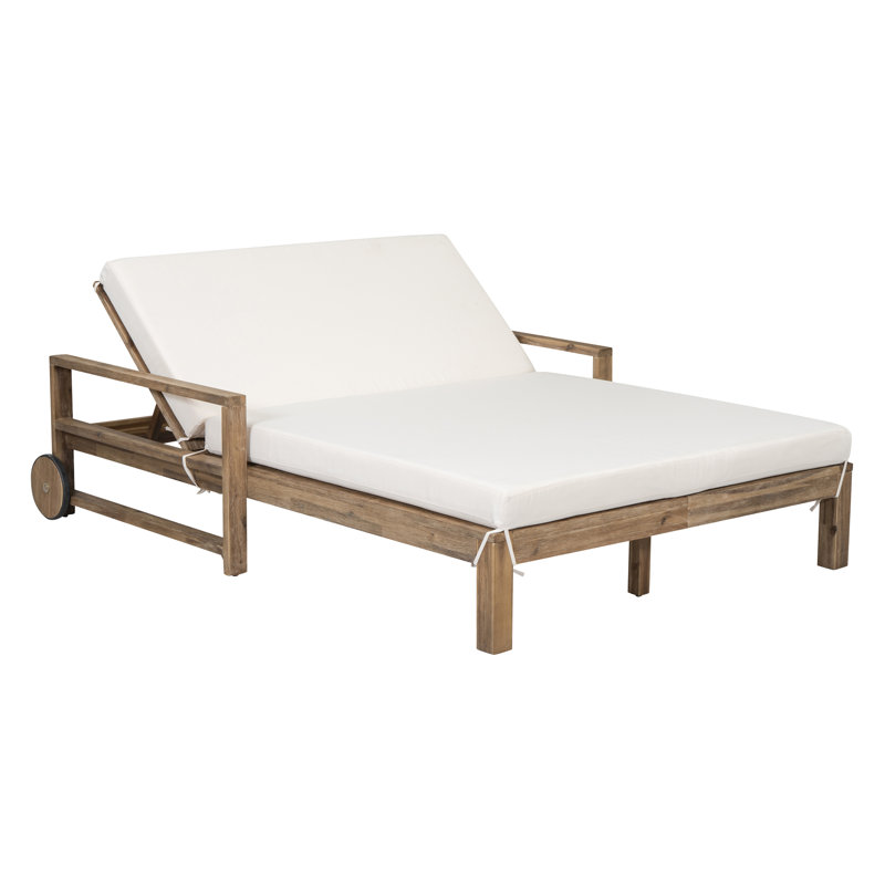 Chaise longue d'extérieur avec sièges doubles, Beige