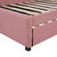Lit de jour rembourré avec couchette simple pour canapé-lit, pas de sommier tapissier, tissu en lin