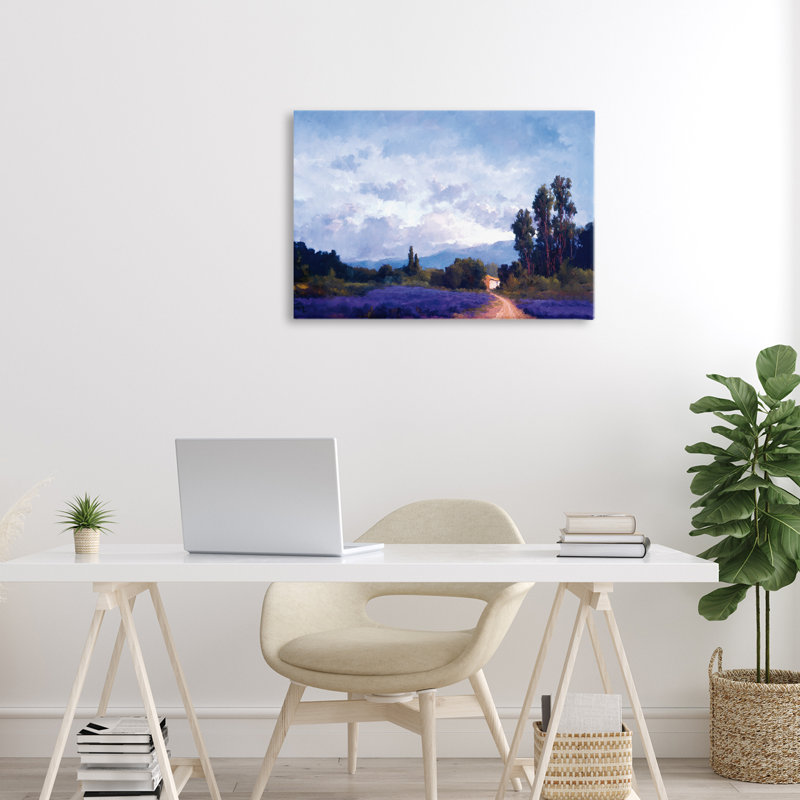 Toile «Early Light over Countryside» par Brigitte Curt, H 16 po x l 24 po