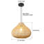 Luminaire suspendu en rotin tissé à la main à 1 lumière de style îlot de cuisine en rotin de style bohème 15,74 po Hyuk-1158283742-1158007850