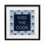«Kiss The Cook Blue Florals», reproduction sous verre encadrée, conception par Annie Lapoint-1694230127-1694230126