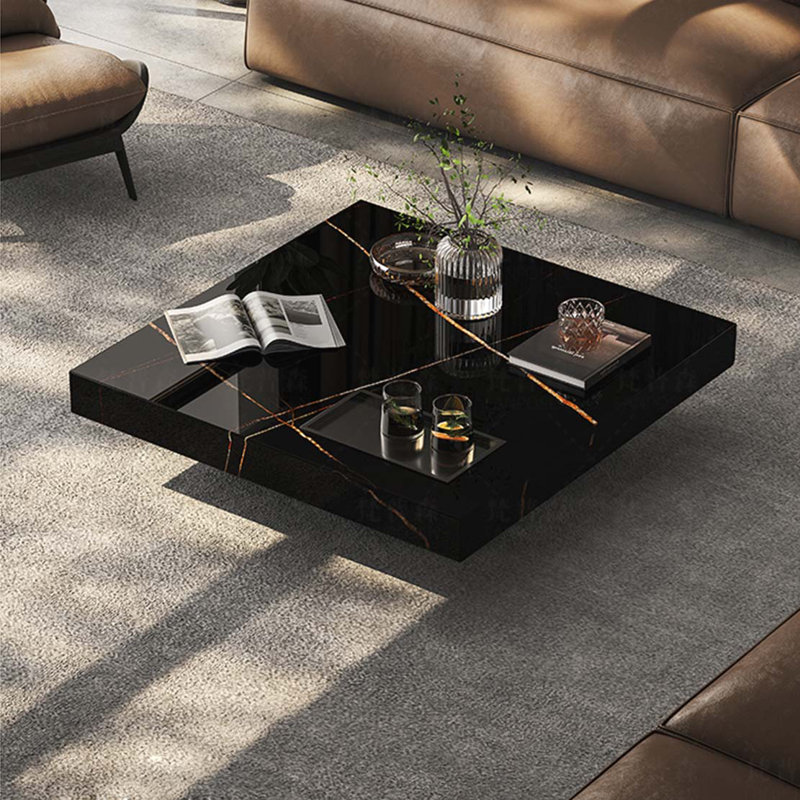 Table basse Italian, H 11,8 po x L 47,2 po x l 47,2 po