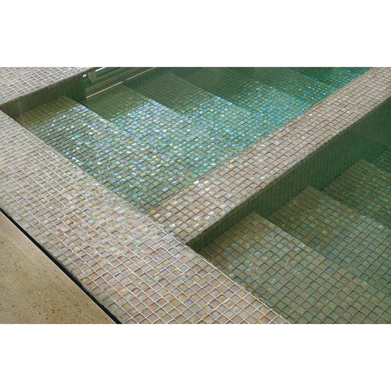 Flax 7/8" x 7/8" Cubes Glass Mosaic