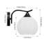 Matte Black 16cm H Integrated LED Tempered Glass Glass Outdoor Sconce