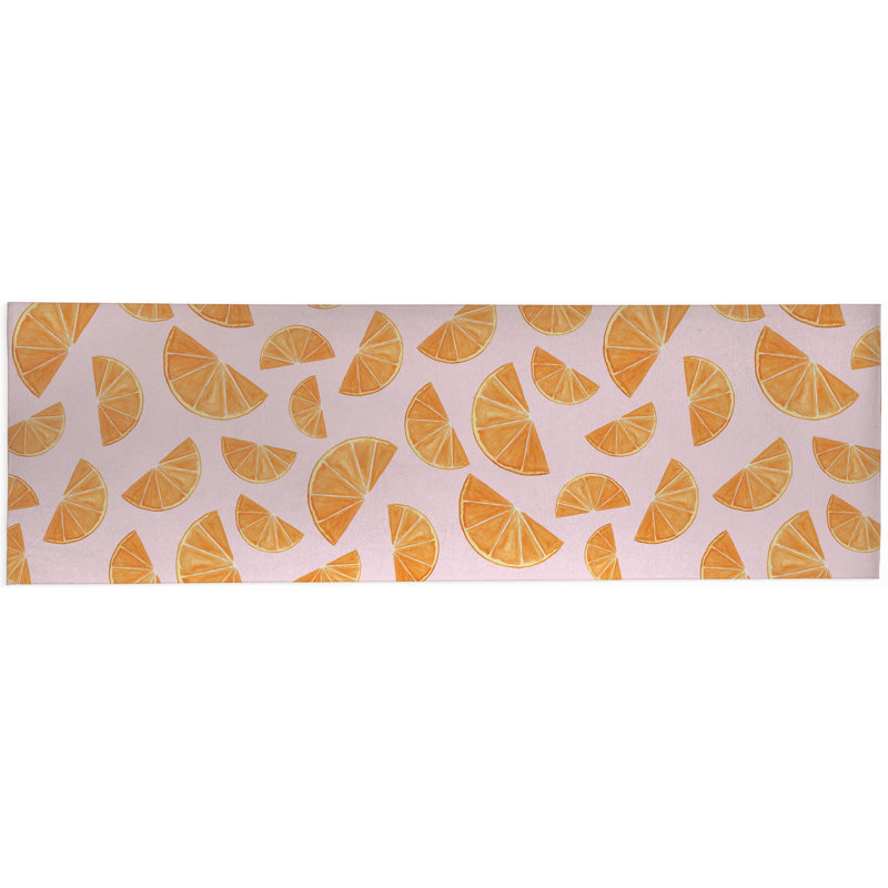 Tapis d'extérieur Summer Oranges, Tapis de couloir 2 pi 6 po x 8 pi