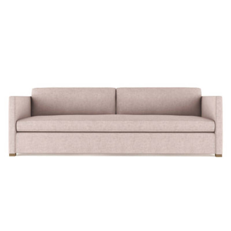 Canapé Madison, H 33 po x l 108 po x P 41 po, Peluche velours rosé, Patiné