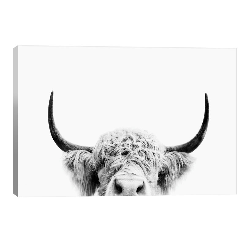 Peeking Cow - Wrapped Canvas Print, Wrapped Canvas, 101.6 cm H x 66.04 cm W x 1.91 cm D