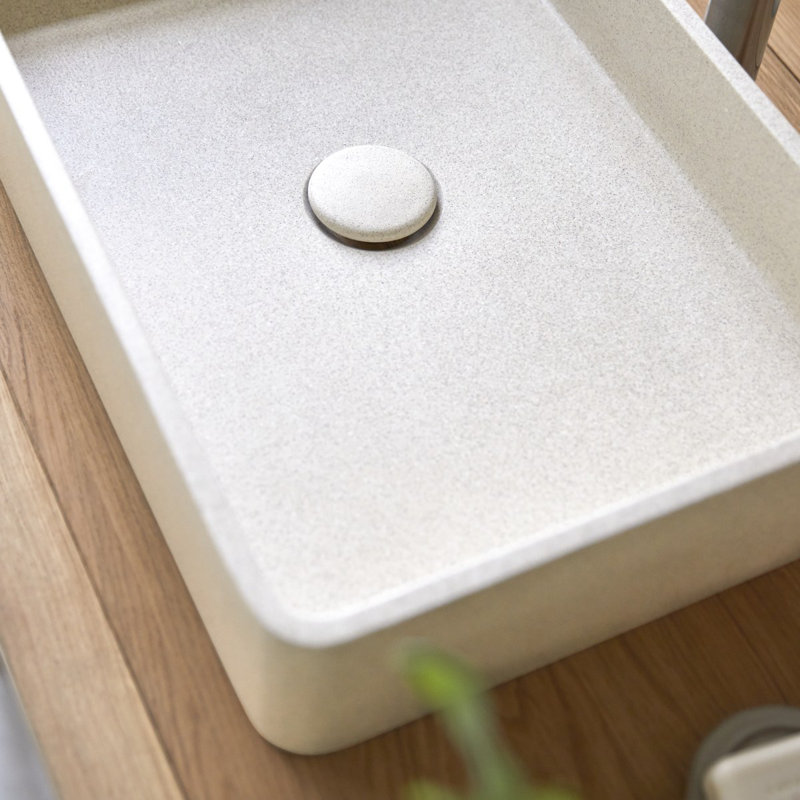Iris Cream Terrazzo Bathroom Sink, Cream