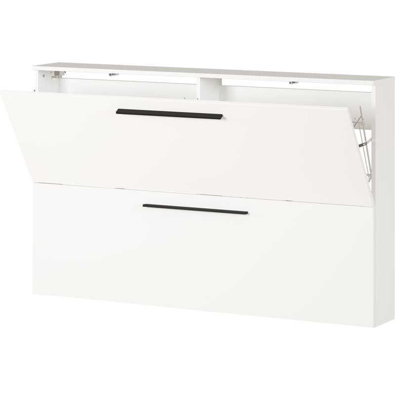 Damaiah 12 Pair Flip Down Shoe Storage, White