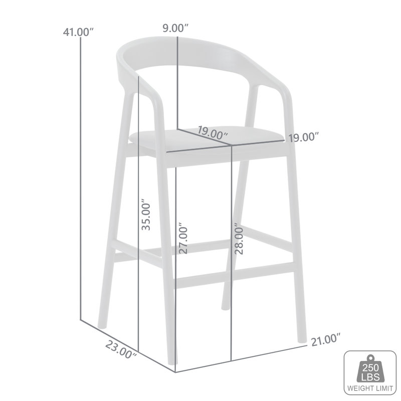 Buffolino Upholstered Counter Stool, Bar Stool (30" Seat Height)