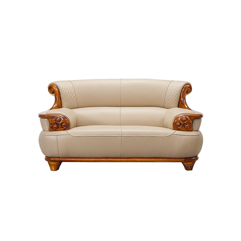 Causeuse en cuir véritable Ashlay