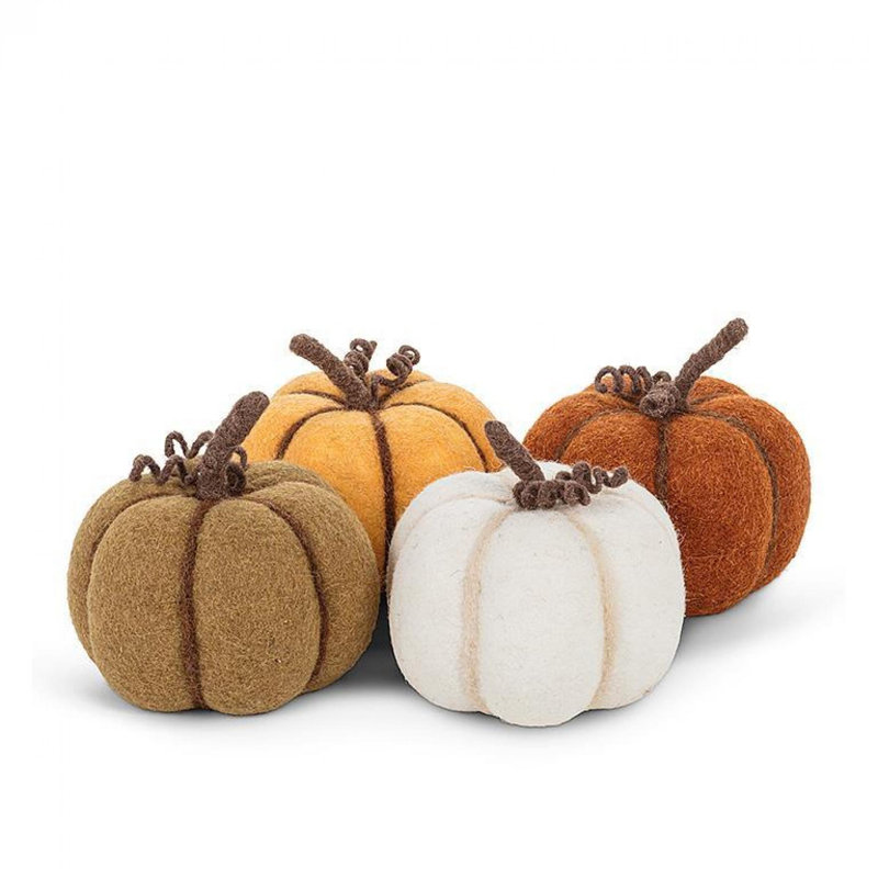 Ensemble de 4 figurines assorties de citrouilles de différentes couleurs, 5 x l 5,50 po x P 5,50 po