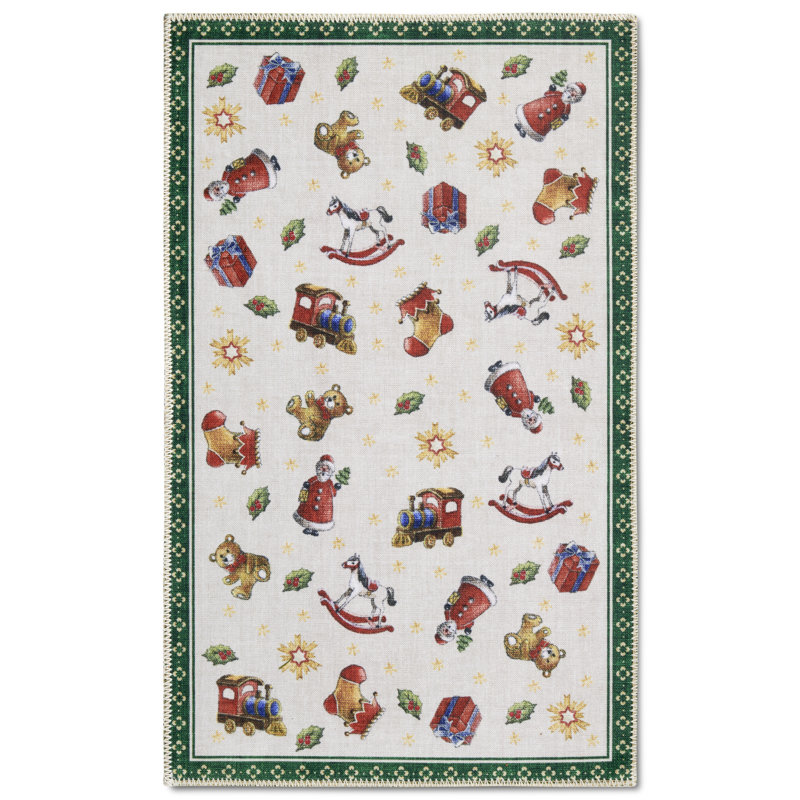 Toy`s Delight Area Rug, Multi-colored Green, Rectangular 50 x 80cm
