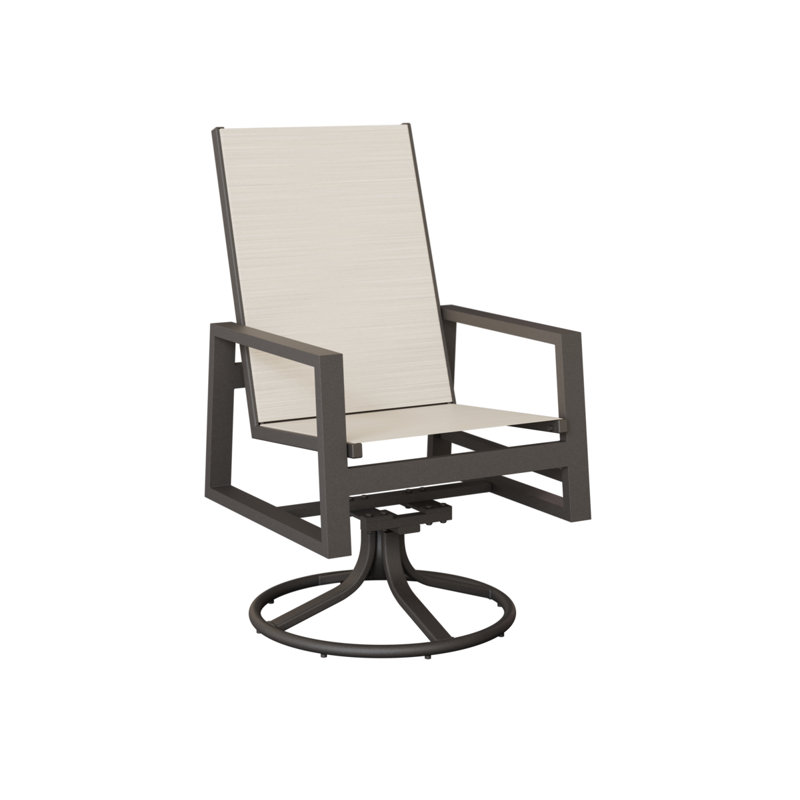 Chaise berçante berçante à haut dossier berçant Vida Berlin Gardens, Ormeau Kozo, Graphite moucheté