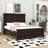 Panel Bed with Headboard and Slats-858236033-858236030