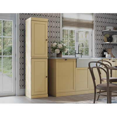 Jaylena Palace Imports 100% Solid Wood Pantry Cabinet, Raised Panel Doors, Adjustable Shelves, 16.5" Wide, 71.5" Tall