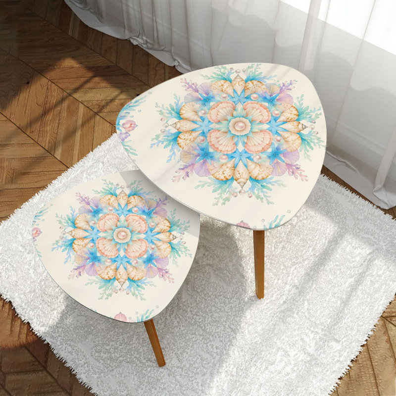 Ensemble de 2 tables basses gigognes Triangle