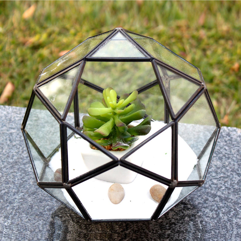 Terrarium Dodecahedron Ball, Noir