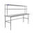 Open Base Stainless Steel Table with Double Tier Overshelf-64164874