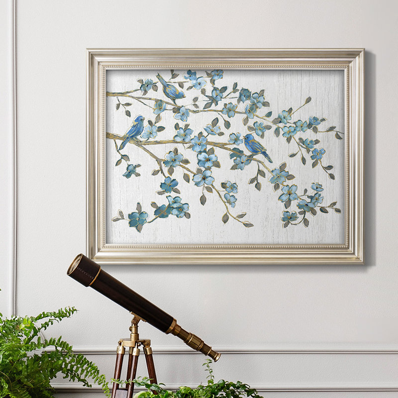 Blooming Bluebirds - Reproduction de photo sur toile, L 25 po x H 21 po