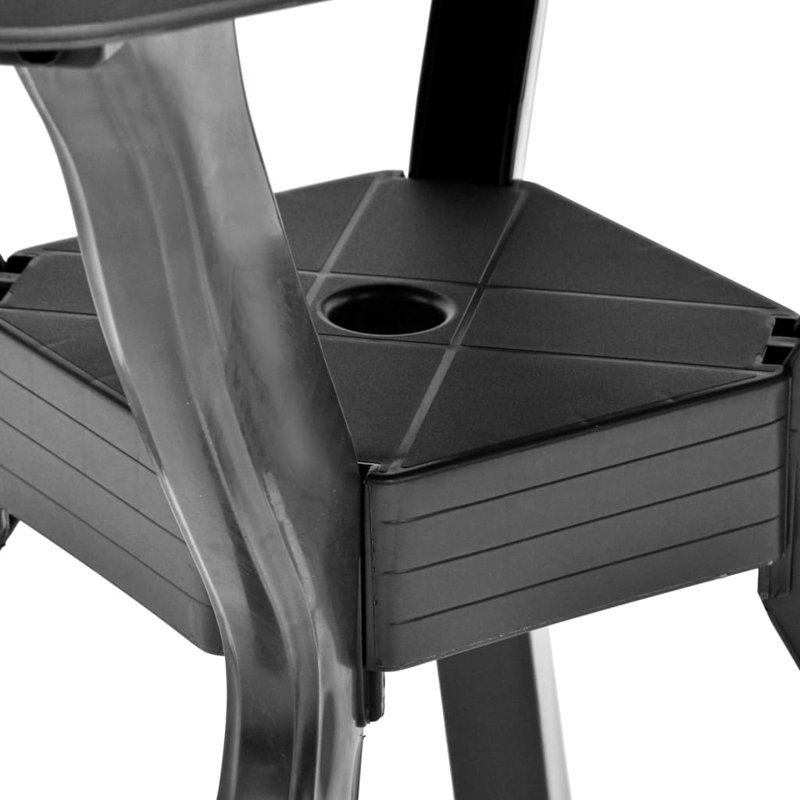 Xena Square Folding Outdoor Bistro Table , 70cm cm W 70cm cm D, Anthracite