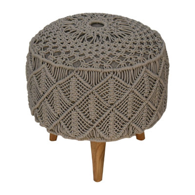 Feldspar 40cm Wide Round No Pattern Footstool Ottoman