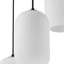 Luminaire suspendu en verre blanc 3 lumières