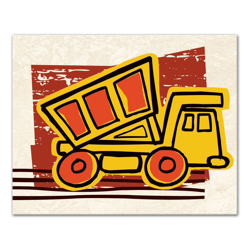 Art sur toile dumptruck Bennett, H 8 po x l 10 po x P 1,25 po