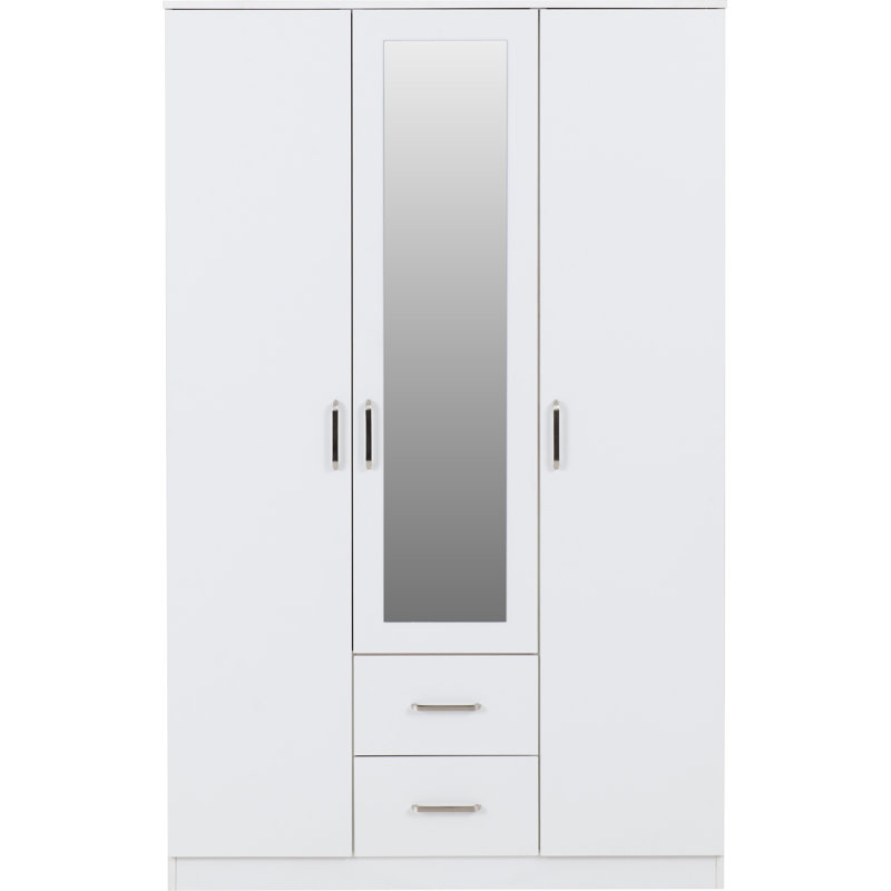 Tarves 3 Door Wardrobe, Matt White