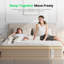 Grand matelas en mousse à mémoire de forme hybride 12 po dans une boîte, ressorts ensachés individuels pour l'isolation des mouvements, un sommeil silencieux et un soulagement de la pression-482138910-482138911