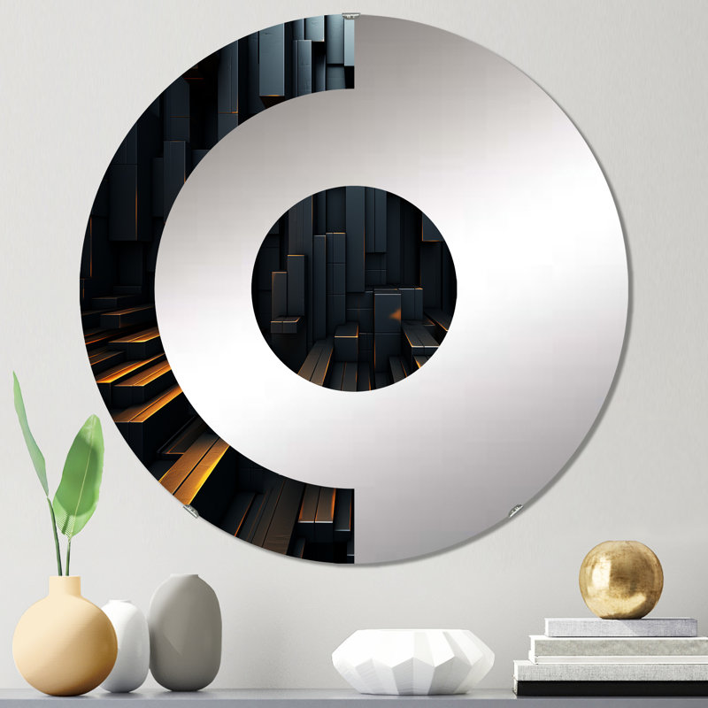Fionnuala - Miroir mural demi-cercle, 23,6 po x 23,6 po